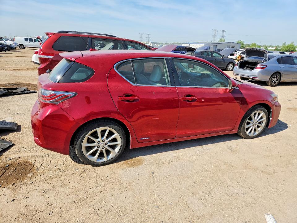 2012 Lexus Ct VIN JTHKD5BH2C2082480 COPART salvage auction — VANDALISM, IL - SALVAGE CERTIFICATE, sold $4,100 on 2026-07-09 (photo 3)