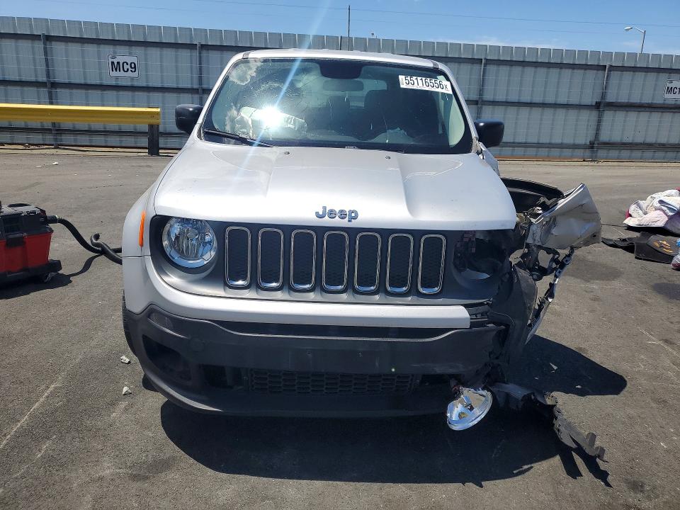 2017 Jeep Renegade VIN ZACCJAAB1HPF97553 COPART salvage auction — FRONT END, Ca - Salvage Certificate, sold $550 on 2026-08-03 (photo 5)