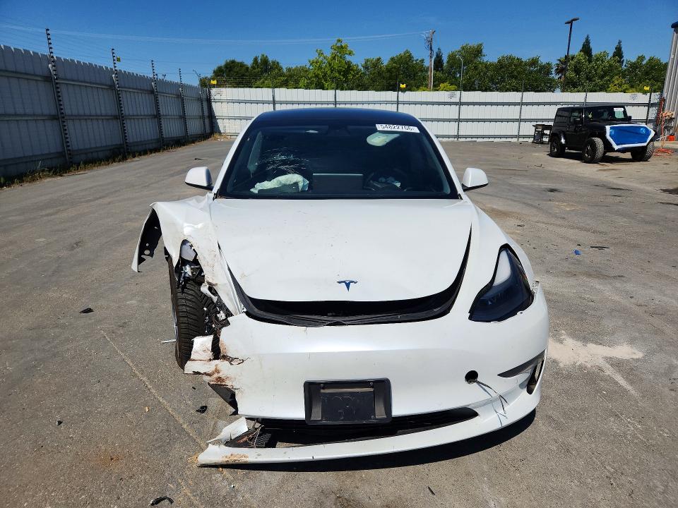2021 Tesla Model 3 VIN 5YJ3E1EB0MF995966 COPART salvage auction — FRONT END, Ca - Salvage Certificate, sold $3,550 on 2026-07-14 (photo 5)
