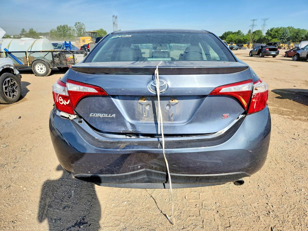 2014 Toyota Corolla VIN 5YFBURHE6EP153268 COPART salvage auction — Rear End, IL - SALVAGE CERTIFICATE, sold $2,550 on 2026-06-30 (photo 6)