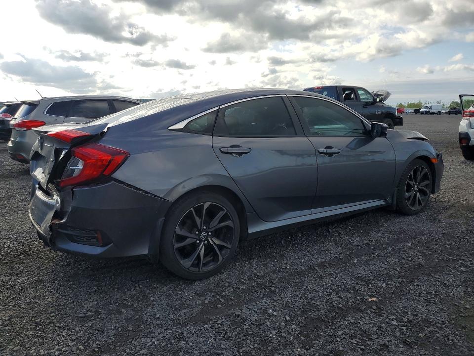 2019 Honda Civic VIN 2HGFC2F80KH025569 COPART salvage auction — FRONT END, On - Permit Salvage, sold $4,150 on 2026-07-02 (photo 3)