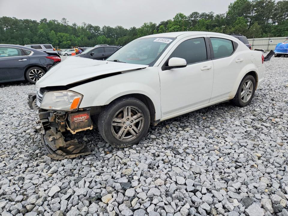 2012 Dodge Avenger VIN 1C3CDZCB0CN147773 COPART salvage auction — FRONT END, Ga - Cert Of Title-Salvage, sold $300 on 2026-07-09 (photo 1)