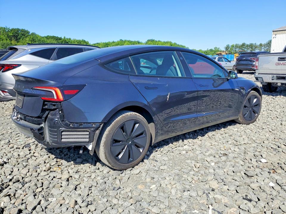 2025 Tesla Model 3 VIN 5YJ3E1EA7SF996696 COPART salvage auction — REAR END, Nj - Cert Of Title-Salvage, sold $14,000 on 2026-07-13 (photo 3)