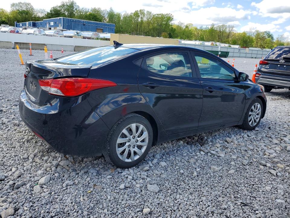 2012 Hyundai VIN KMHDH4AE4CU292997 COPART salvage auction — REAR END, Oh - Cert Of Title-Salvage, sold $925 on 2026-07-07 (photo 3)