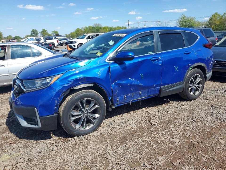 2021 Honda Cr-v VIN 7FARW2H50ME006412 COPART salvage auction — SIDE, Nj - Cert Of Title-Salvage, sold $7,400 on 2026-07-14 (photo 1)