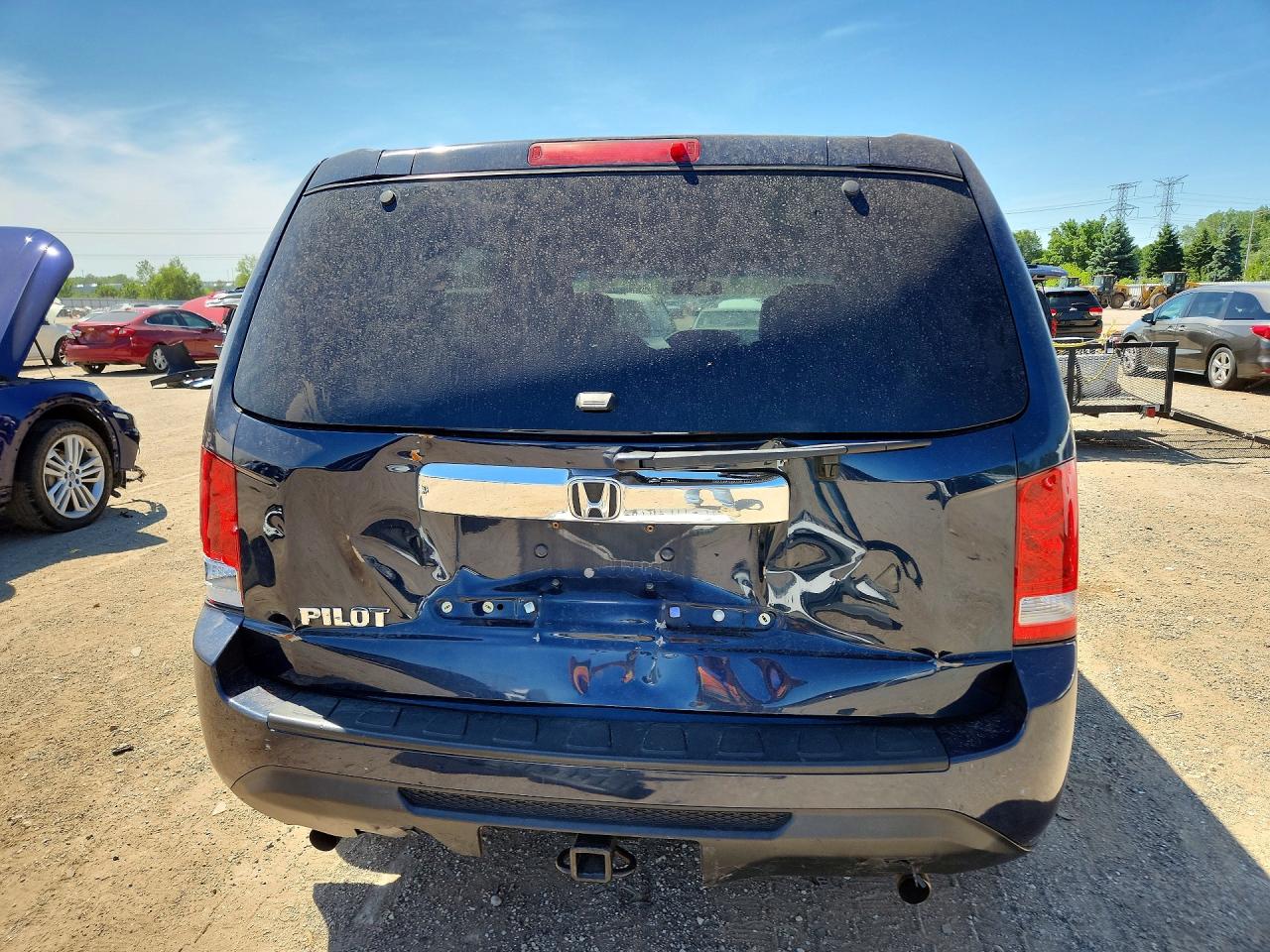 2012 Honda Pilot VIN 5FNYF3H55CB022231 COPART salvage auction — Rear End, IL - SALVAGE CERTIFICATE, sold $1,000 on 2026-07-02 (photo 6)