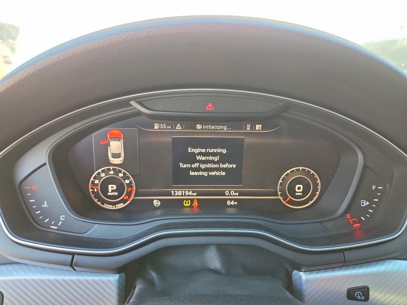2018 Audi VIN WAUENCF57JA008164 COPART salvage auction — WATER/FLOOD, Tx - Salvage Title-Flood Damage, sold $5,900 on 2026-07-10 (photo 9)