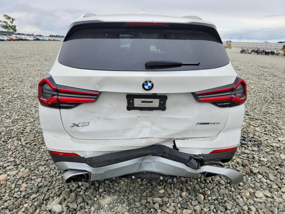 2024 BMW X3 VIN 5UX53DP00R9X42822 COPART salvage auction — REAR END, Ca - Salvage Certificate, sold $21,700 on 2026-07-16 (photo 6)