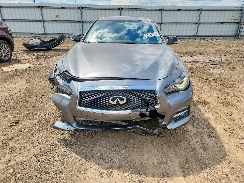 2015 Infiniti Q50 VIN JN1BV7AR9FM396594 COPART salvage auction — FRONT END, IL - SALVAGE CERTIFICATE, sold $3,850 on 2026-07-07 (photo 5)