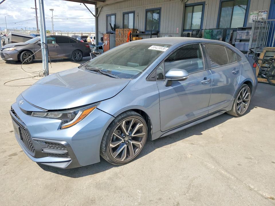 2020 Toyota Corolla VIN JTDS4RCE6LJ038579 COPART salvage auction — FRONT END, Ca - Salvage Certificate, sold $3,650 on 2026-07-13 (photo 1)