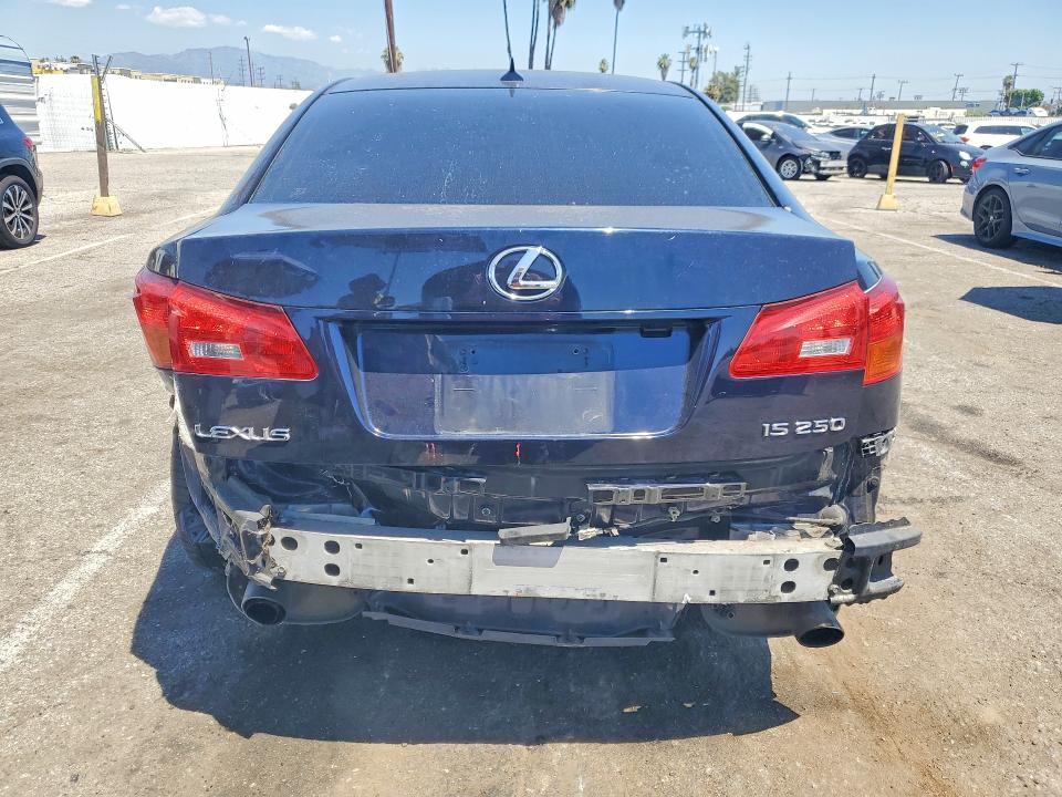 2007 Lexus Is VIN JTHBK262775030633 COPART salvage auction — REAR END, Ca - Salvage Certificate, sold $1,050 on 2026-07-24 (photo 6)