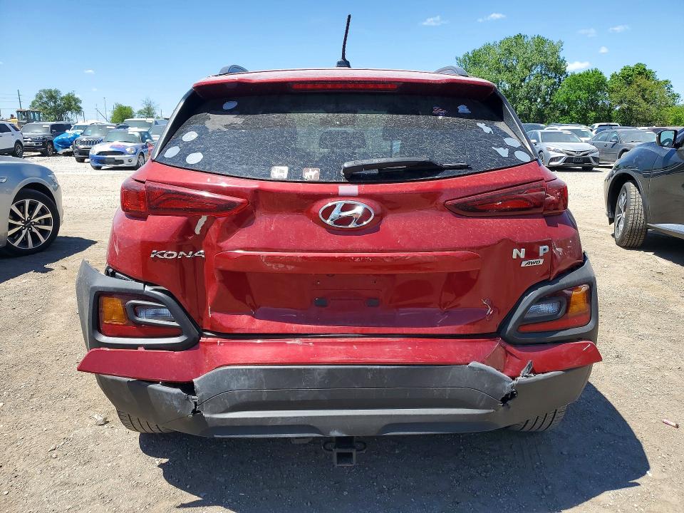 2020 Hyundai Kona VIN KM8K2CAA5LU522787 COPART salvage auction — REAR END, Ia - Cert Of Title-Salvage Title, sold $3,300 on 2026-07-10 (photo 6)