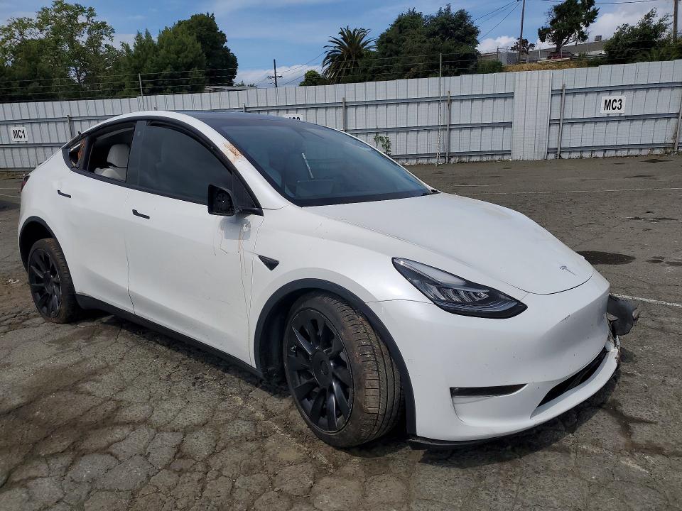 2021 Tesla Model y VIN 5YJYGDEE5MF151868 COPART salvage auction — FRONT END, Ca - Salvage Certificate, sold $4,200 on 2026-07-24 (photo 4)