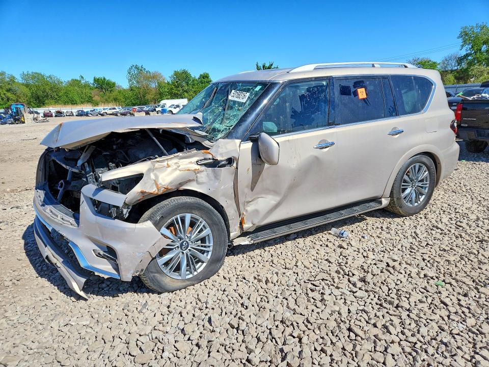 2021 Infiniti Qx80 VIN JN8AZ2AD8M9861536 COPART salvage auction — FRONT END, Az - Certificate Of Title, sold $8,100 on 2026-07-29 (photo 1)