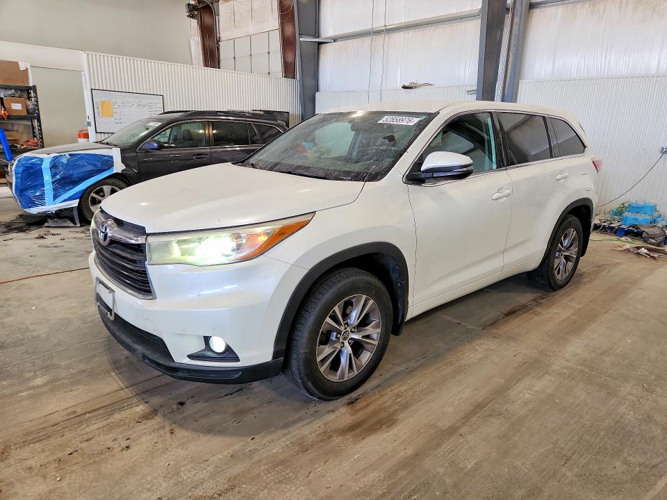 2016 Toyota Highlander VIN 5TDBKRFH9GS251160 COPART salvage auction — HAIL, Mn - Cert Of Title-Salvage, sold $5,800 on 2026-07-28 (photo 1)