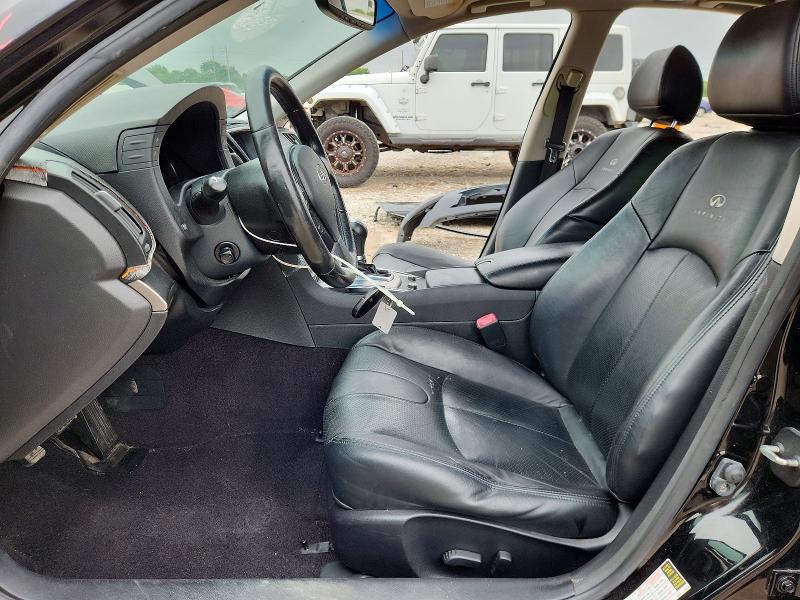 2010 Infiniti G VIN JN1CV6AP5AM203136 COPART salvage auction — FRONT END, Tx - Nonrepairable Title, sold $525 on 2026-07-09 (photo 7)