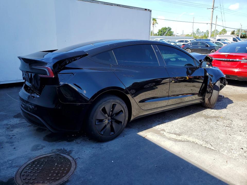 2025 Tesla VIN 5YJ3E1EA0SF069748 COPART salvage auction — FRONT END, Fl - Certificate Of Destruction, sold $5,700 on 2026-07-24 (photo 3)