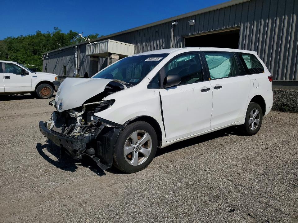 2017 Toyota Sienna VIN 5TDZZ3DC9HS826826 COPART salvage auction — FRONT END, Pa - Certificate Of Salvage, sold $1,700 on 2026-07-08 (photo 1)