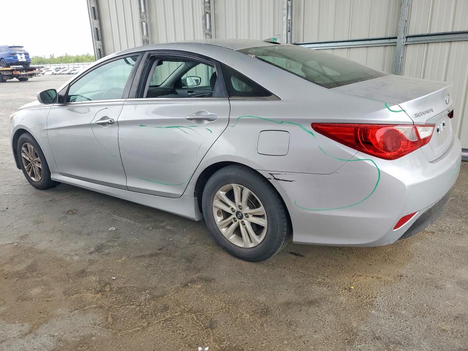2014 Hyundai Sonata VIN 5NPEB4AC3EH855026 COPART salvage auction — VANDALISM, Ca - Salvage Certificate, sold $1,150 on 2026-07-02 (photo 2)