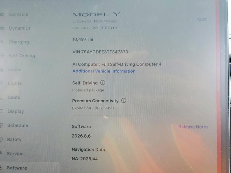 2026 Tesla Model y VIN 7SAYGDEE3TF347373 COPART salvage auction — REAR END, Ca - Salvage Certificate, sold $22,500 on 2026-07-24 (photo 9)