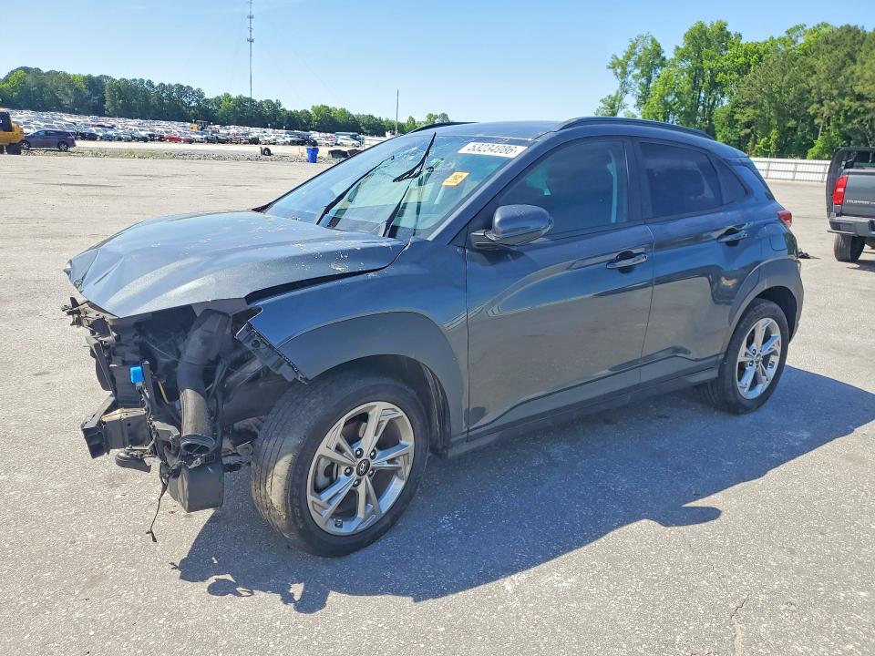 2022 Hyundai Kona VIN KM8K32AB2NU865687 COPART salvage auction — FRONT END, Nc - Salvage Certificate Of Title, sold $1,150 on 2026-07-16 (photo 1)