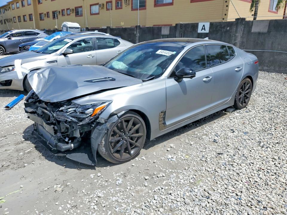 2023 Kia Stinger VIN KNAE55LC7P6134745 COPART salvage auction — FRONT END, Fl - Cert Of Title Slvg Rebuildable, sold $7,800 on 2026-07-31 (photo 1)