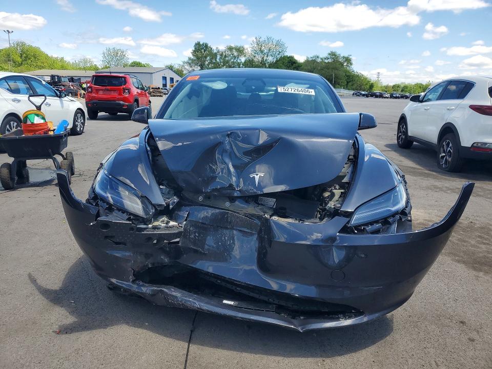 2025 Tesla Model 3 VIN 5YJ3E1EA9SF980158 COPART salvage auction — FRONT END, Nj - Cert Of Title-Salvage, sold $7,200 on 2026-07-28 (photo 5)