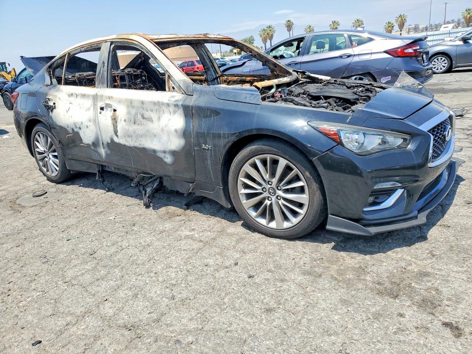 2018 Infiniti Q50 VIN JN1EV7AP5JM590074 COPART salvage auction — BURN, Ca - Non-Repairable Vehicle Cert, sold $350 on 2026-07-20 (photo 4)