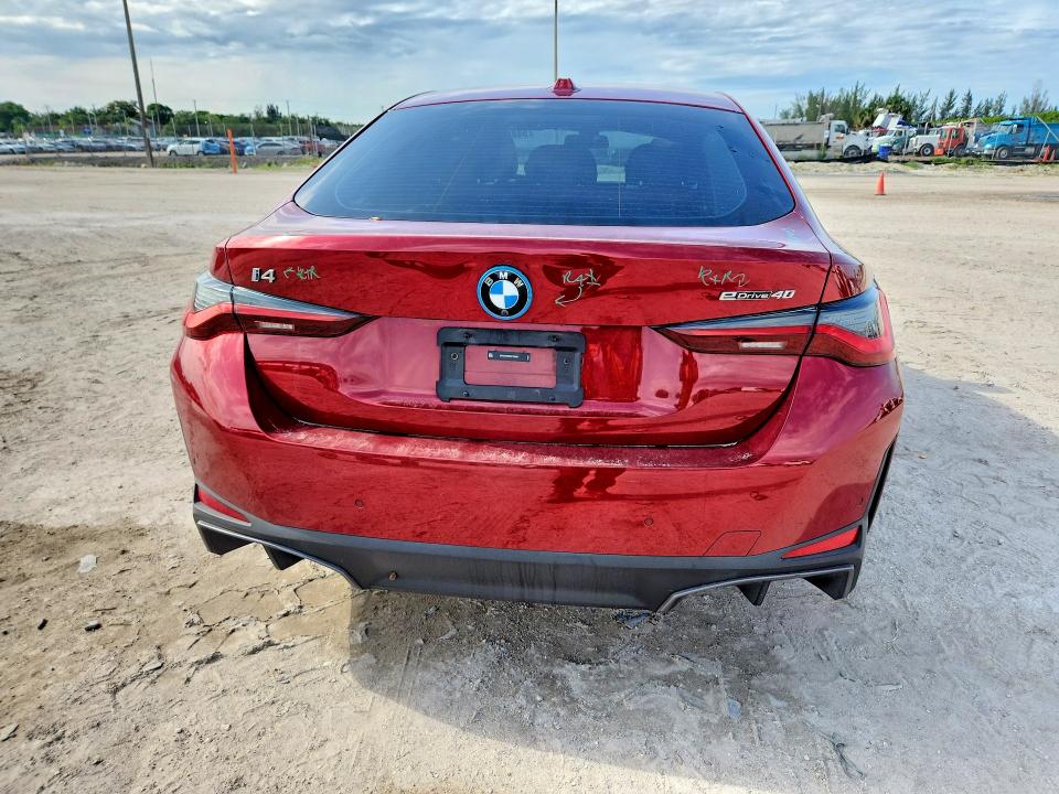 2025 BMW I4 VIN WBY23HD0XSFT99569 COPART salvage auction — REAR END, Fl - Cert Of Title Slvg Rebuildable, sold $18,300 on 2026-07-02 (photo 6)