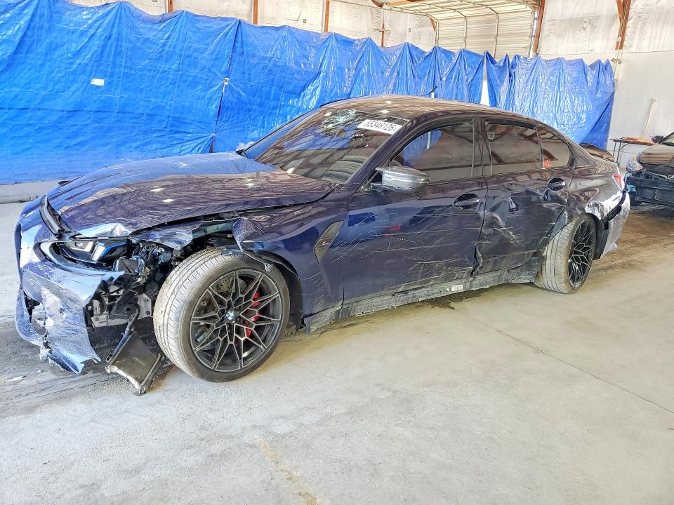 2025 BMW M3 VIN WBS33HJ05SFU37986 COPART salvage auction — SIDE, Ky - Cert Of Title-Salvage, sold $18,700 on 2026-07-27 (photo 1)