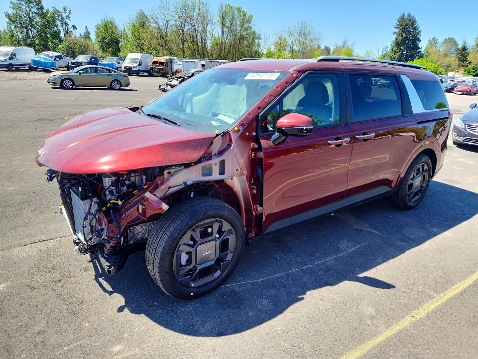 2026 Kia Carnival VIN KNDNC5KAXT6156578 COPART salvage auction — FRONT END, Or - Salvage Title Certificate, sold $11,000 on 2026-07-15 (photo 1)