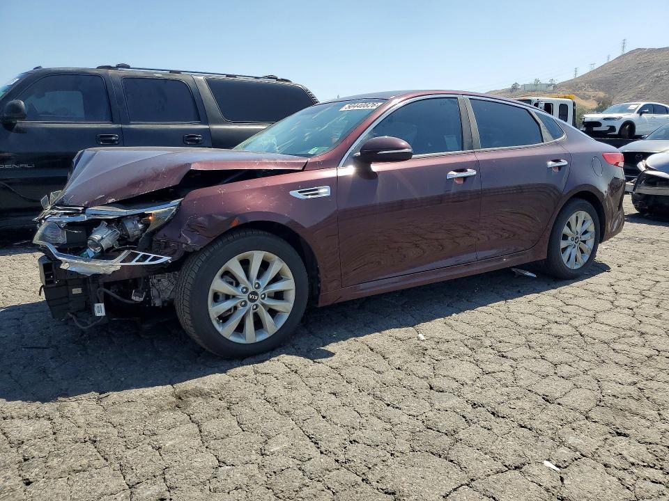2016 Kia Optima VIN 5XXGU4L3XGG073286 COPART salvage auction — FRONT END, Salvage Title, sold $750 on 2026-07-16 (photo 1)