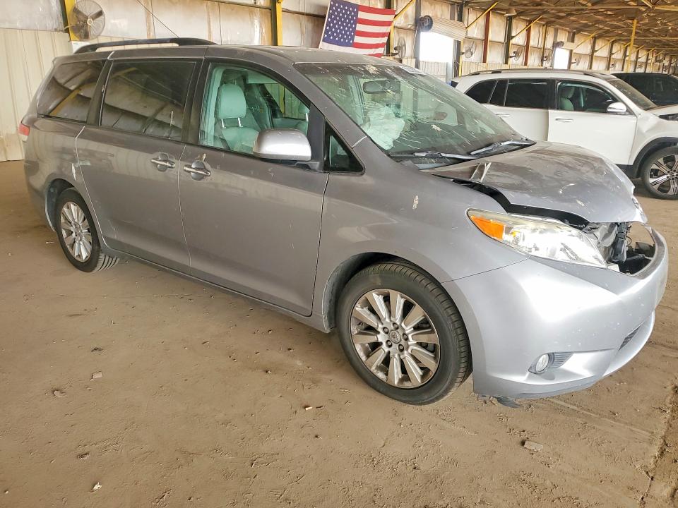 2013 Toyota Sienna VIN 5TDDK3DC2DS067350 COPART salvage auction — FRONT END, Ca - Salvage Certificate, sold $1,950 on 2026-07-13 (photo 4)