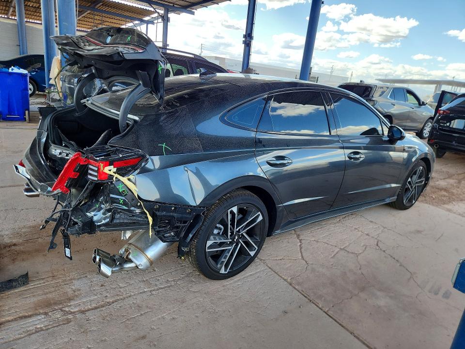 2026 Hyundai VIN KMHL54JC0TA560741 COPART salvage auction — REAR END, Az - Cert Of Title - Salvage, sold $7,700 on 2026-07-09 (photo 3)