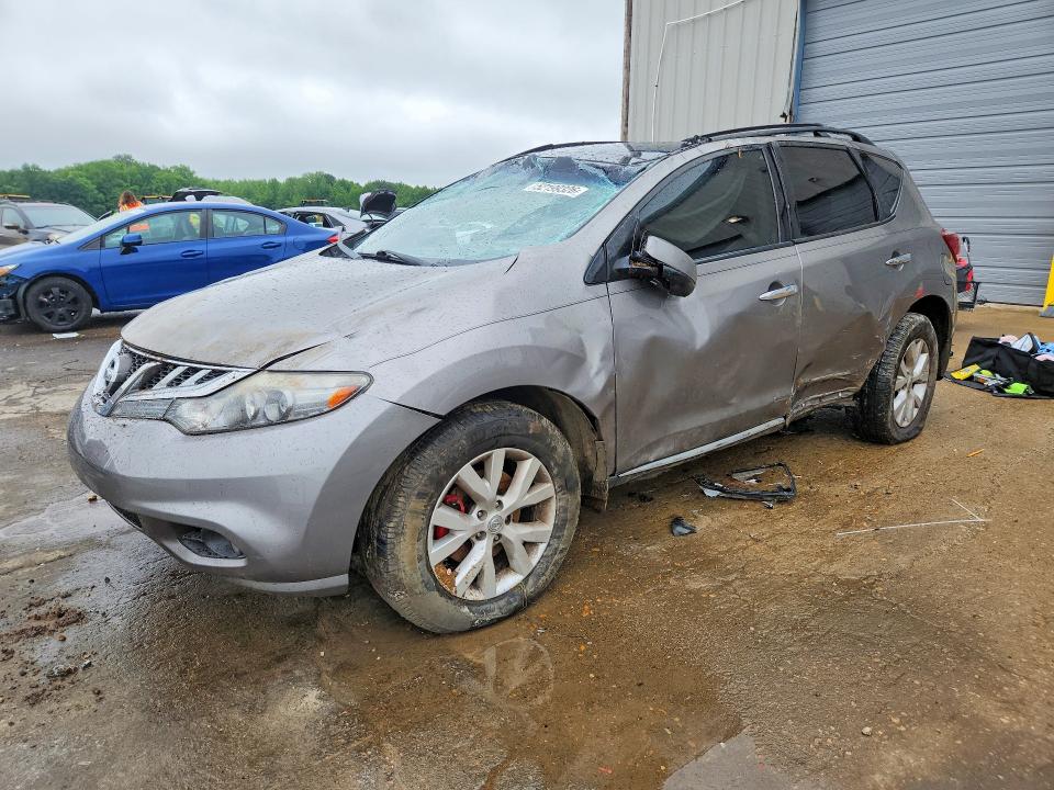 2012 Nissan Murano VIN JN8AZ1MU0CW112039 COPART salvage auction — ALL OVER, TN - SALVAGE CERTIFICATE (P), sold $425 on 2026-07-16 (photo 1)