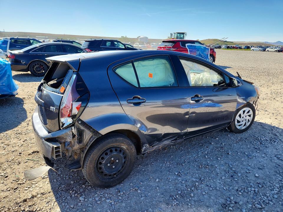 2015 Toyota Prius c VIN JTDKDTB37F1111606 COPART salvage auction — FRONT END, Ut - Salvage Certificate, sold $150 on 2026-07-07 (photo 3)