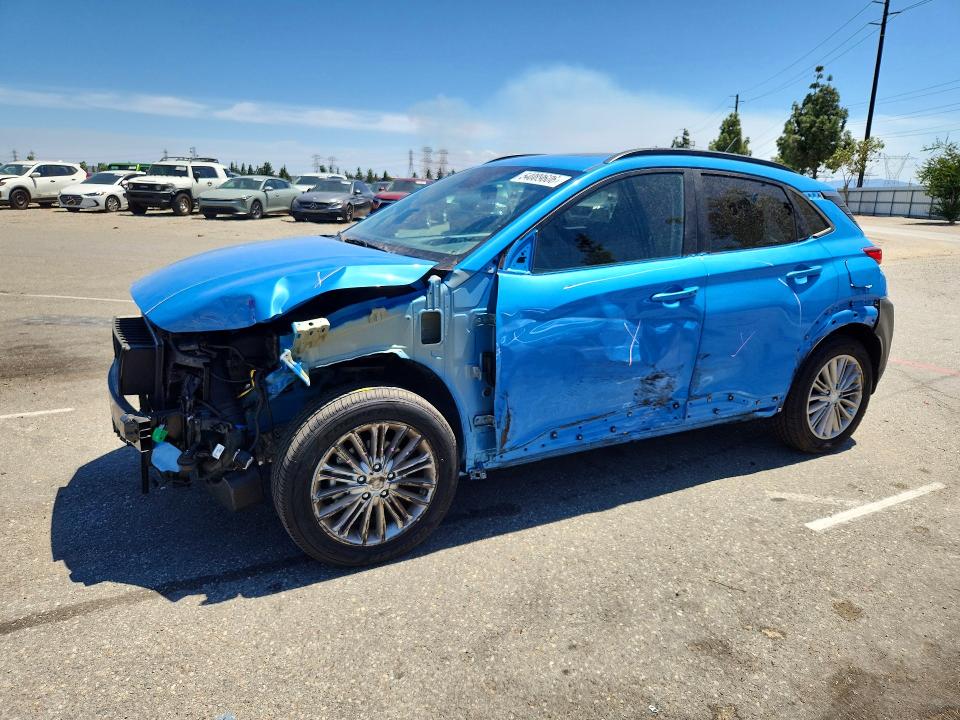 2018 Hyundai Kona VIN KM8K62AA9JU156618 COPART salvage auction — FRONT END, Ca - Salvage Certificate, sold $2,950 on 2026-07-02 (photo 1)