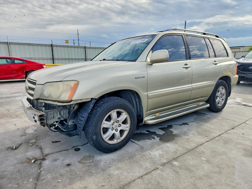 2003 Toyota Highlander VIN JTEGF21AX30097529 COPART salvage auction — FRONT END, Tx - Salvage Vehicle Title, sold $700 on 2026-07-21 (photo 1)