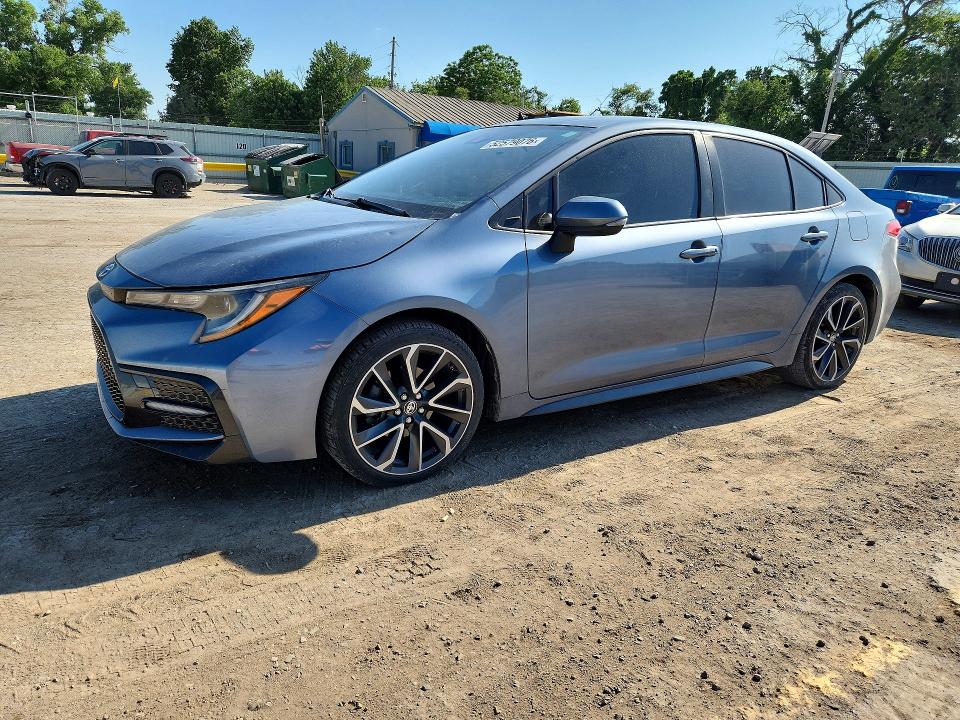 2021 Toyota Corolla VIN JTDS4MCE5MJ075031 COPART salvage auction — HAIL, Ks - Cert Of Title-Salvage, sold $5,700 on 2026-07-15 (photo 1)
