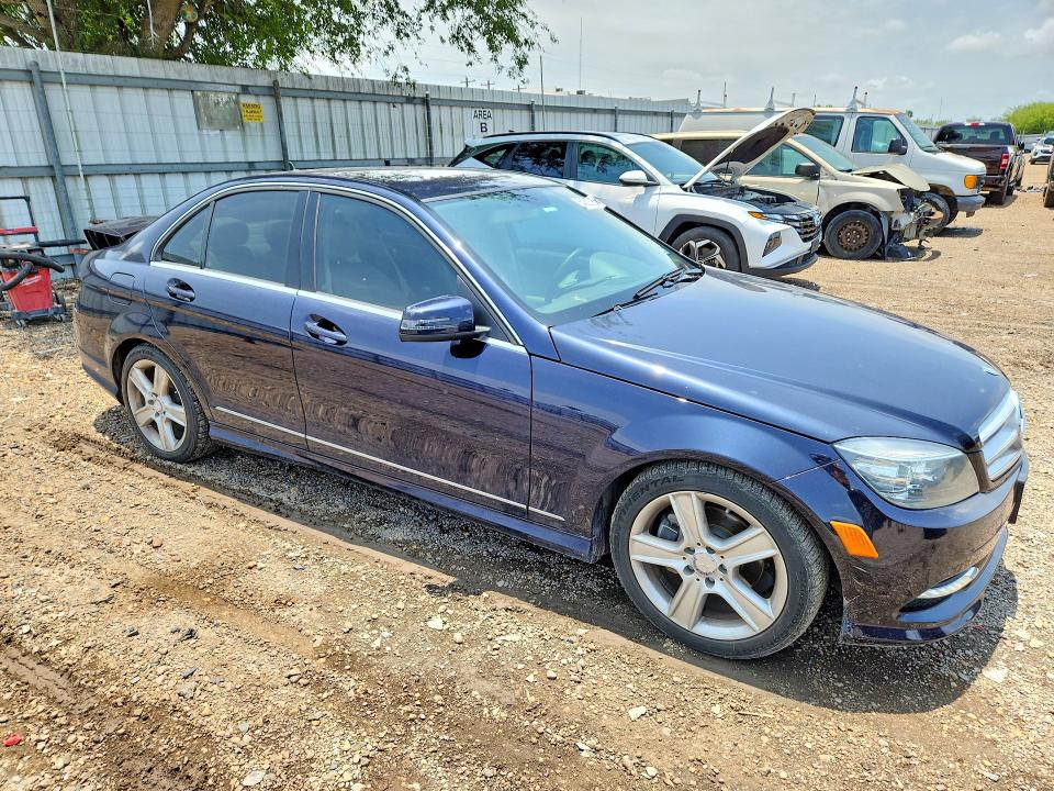 2011 Mercedes-benz C class VIN WDDGF5EB5BR173022 COPART salvage auction — REAR END, Tx - Salvage Vehicle Title, sold $1,300 on 2026-07-08 (photo 4)