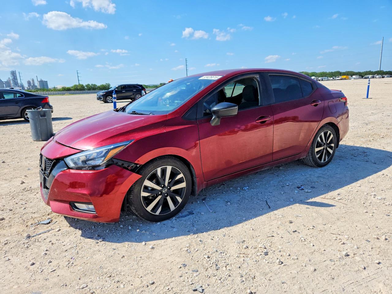2021 Nissan Versa VIN 3N1CN8FV9ML918826 COPART salvage auction — Front End, TX - SALVAGE VEHICLE TITLE, sold $3,900 on 2026-07-09 (photo 1)