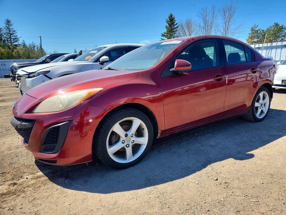 2011 Mazda 3 VIN JM1BL1UF8B1466227 COPART salvage auction — REAR END, On - Permit Rebuilt - Unfit, sold $400 on 2026-07-07 (photo 1)