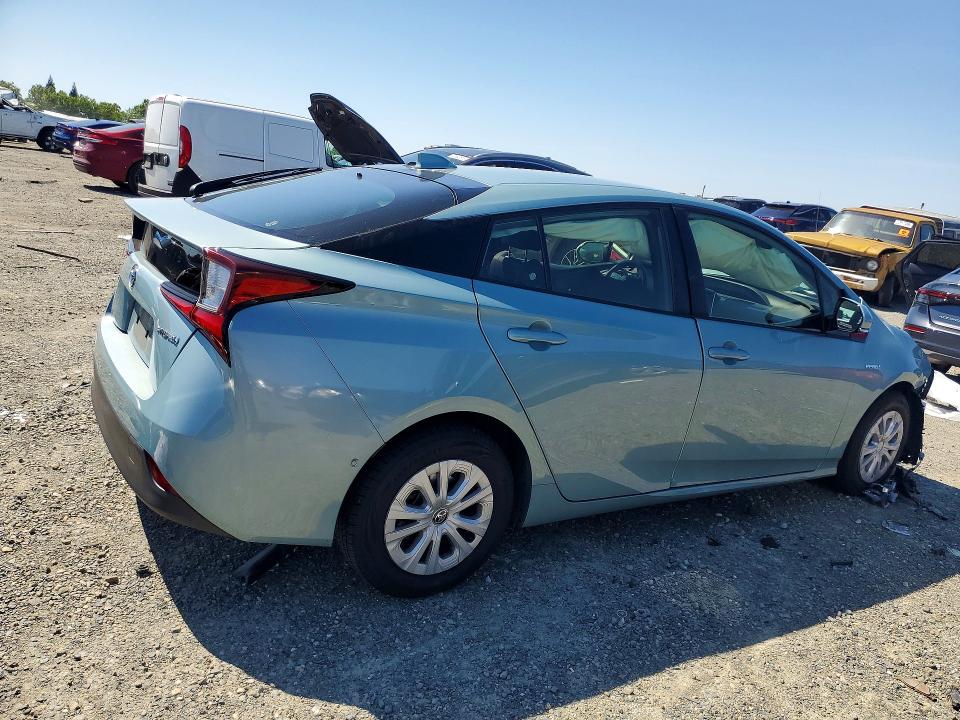 2020 Toyota Prius VIN JTDKARFU8L3119891 COPART salvage auction — FRONT END, Ca - Salvage Certificate, sold $1,900 on 2026-07-07 (photo 3)