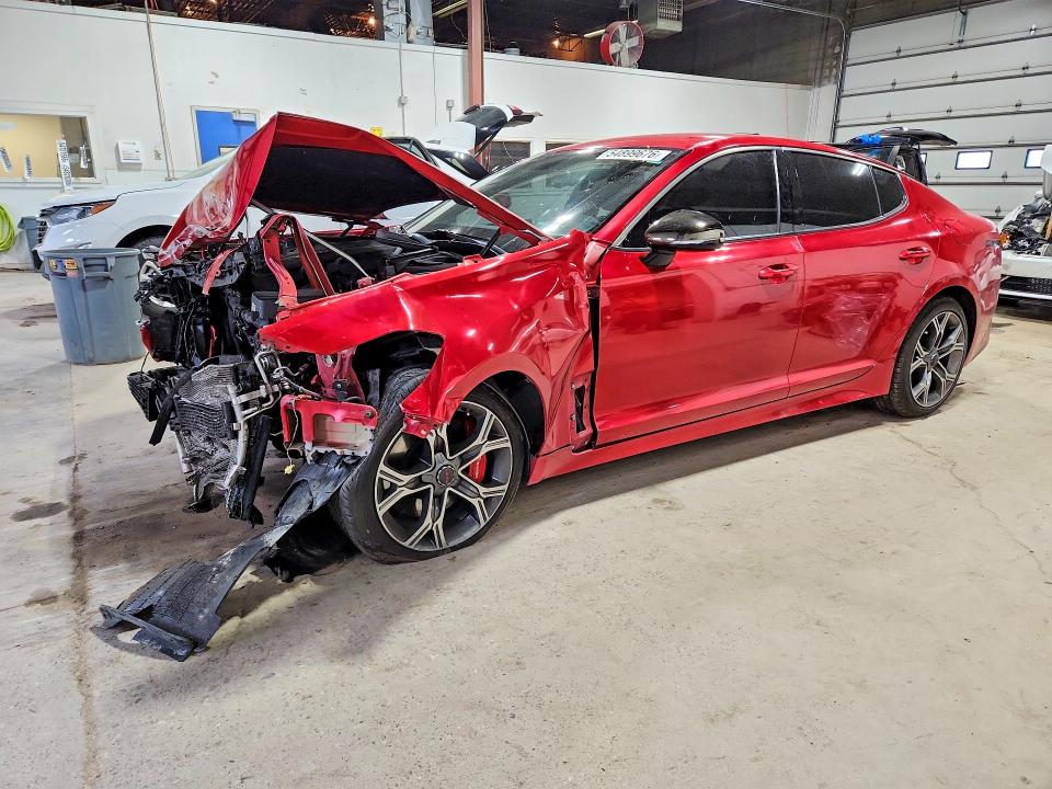2019 Kia Stinger VIN KNAE35LC8K6059861 COPART salvage auction — FRONT END, Mn - Cert Of Title-Salvage, sold $250 on 2026-07-23 (photo 1)