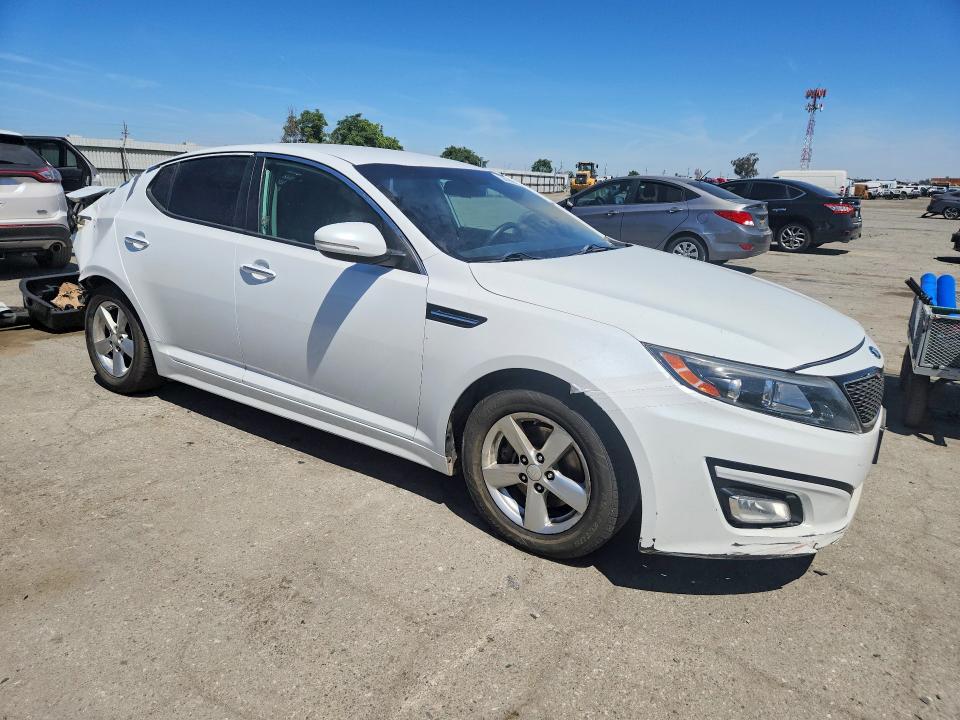 2015 Kia Optima VIN 5XXGM4A77FG489624 COPART salvage auction — REAR END, Ca - App For Dup Salvage Or Ac, sold $250 on 2026-07-10 (photo 4)