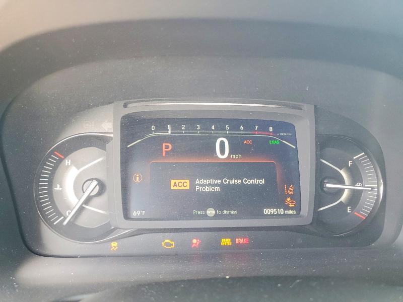 2024 Honda Passport VIN 5FNYF8H60RB021938 COPART salvage auction — FRONT END, Il - Salvage Certificate, sold $10,600 on 2026-07-21 (photo 9)