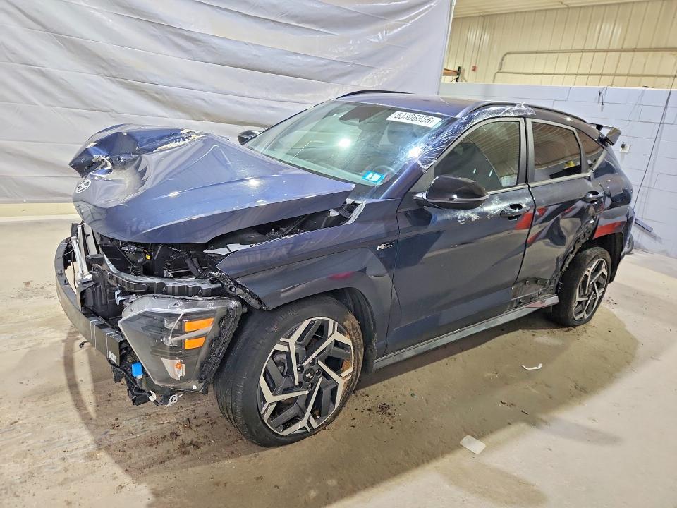 2025 Hyundai Kona VIN KM8HBCA34SU234611 COPART salvage auction — FRONT END, Nh - Cert Of Title-Salvage, sold $150 on 2026-07-23 (photo 1)