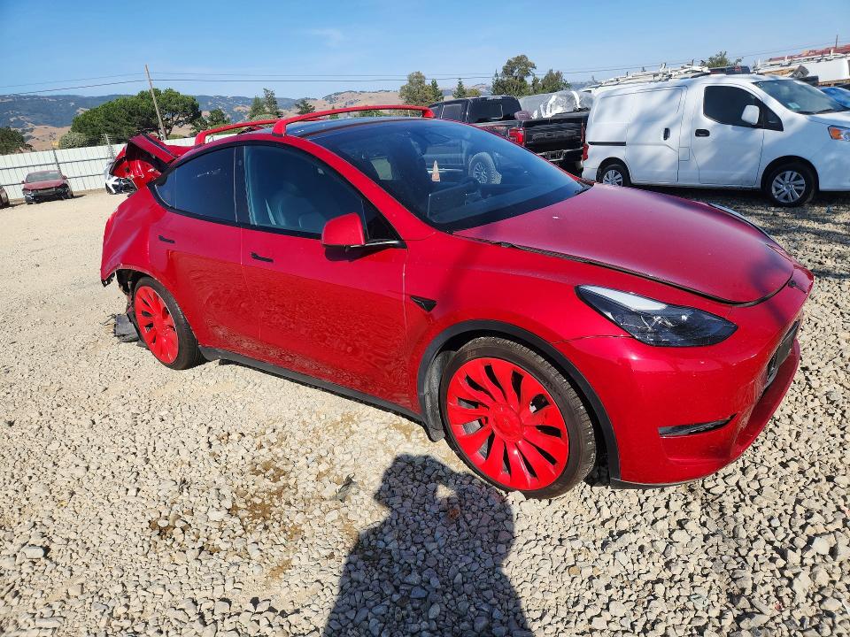 2023 Tesla Model y VIN 7SAYGDEF8PF740879 COPART salvage auction — REAR END, Ca - Salvage Certificate, sold $5,200 on 2026-07-14 (photo 4)