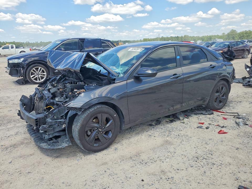2021 Hyundai Elantra VIN 5NPLM4AG0MH004434 COPART salvage auction — REAR END, Tx - Salvage Vehicle Title, sold $975 on 2026-07-21 (photo 1)