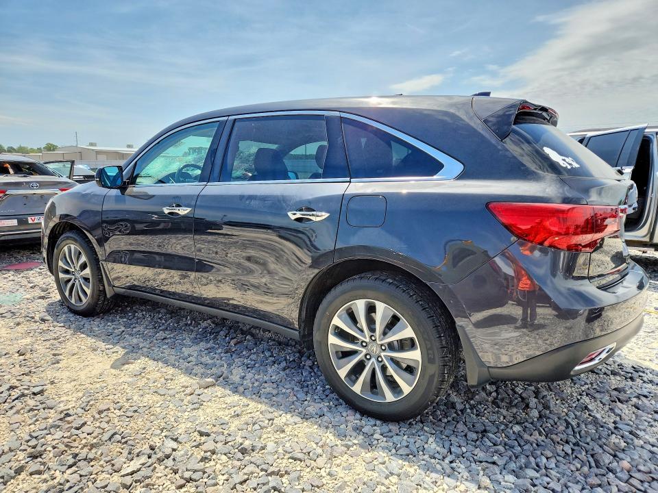 2016 Acura Mdx VIN 5FRYD4H66GB023963 COPART salvage auction — HAIL, Mo - Salvage Certificate Of Title, sold $6,000 on 2026-08-03 (photo 2)